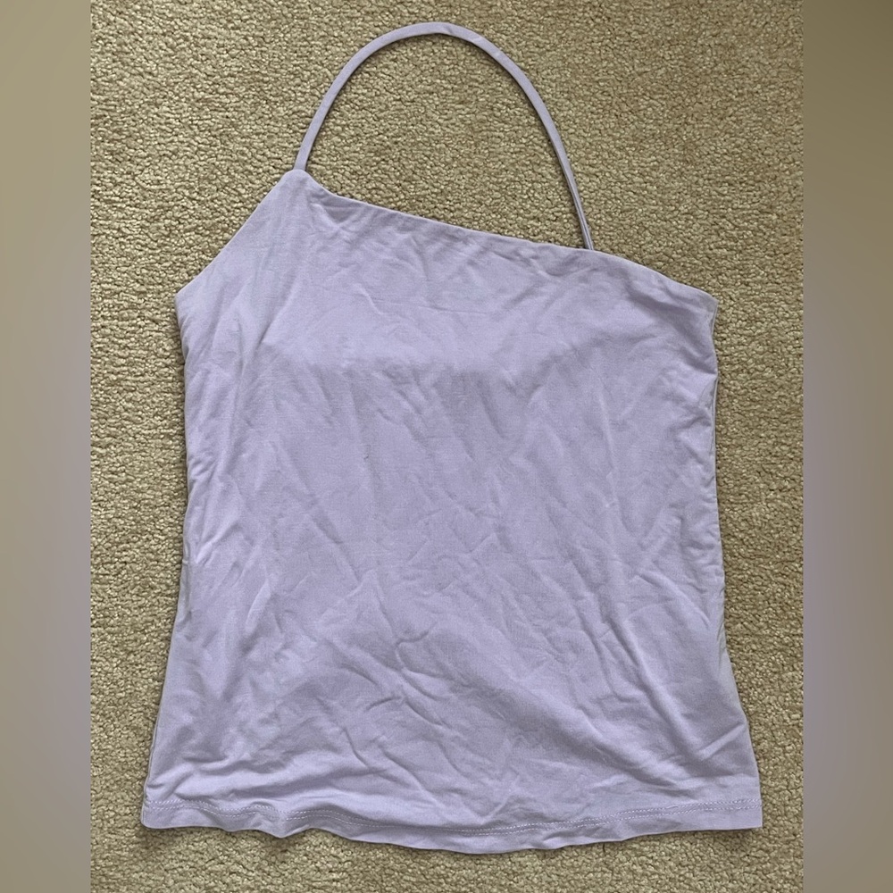 Lavender one shoulder tank, small, from boutique